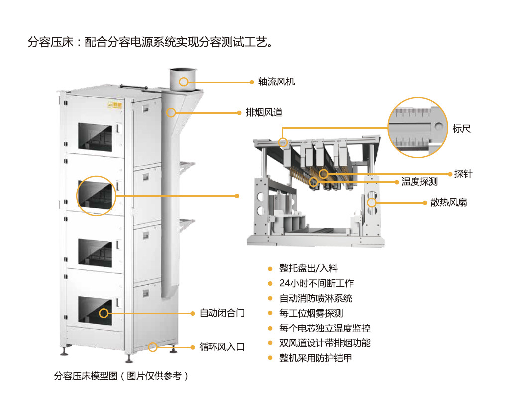 深圳新威方形铝壳电芯产线解决方案-分容压床-电池测试仪